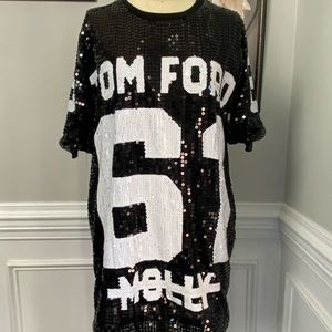 Sequin T-shirt dress